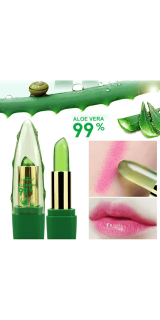 Gel de Aloe Vera Ruj de buze care schimbă culoarea luciu cremă hidratantă anti-uscare Desalinizare cu granulație fină Lip Blam Care