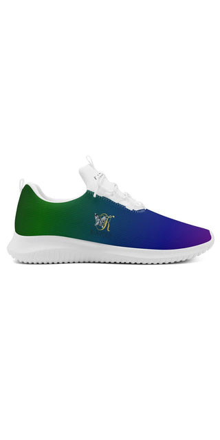 K-AROLE Womens New Lace Up Front Running Shoes in vibrant blue and green colors with sleek design.