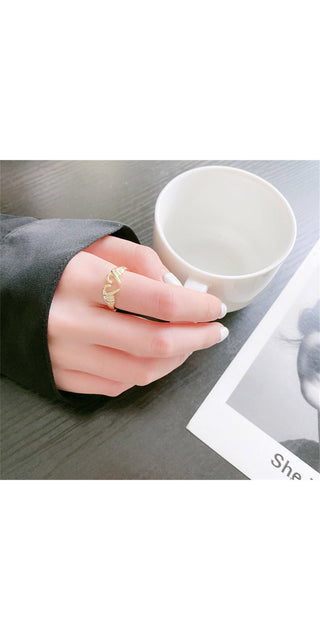 Romantyczny uścisk dłoni w kształcie serca modny pierścionek dla kobiet para biżuteria kolor srebrny punkowy gest ślub mężczyźni akcesoria na palce prezenty