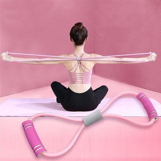 Pink Resistance Exercise Bands Fitness Equipment for Arm and Body Workout