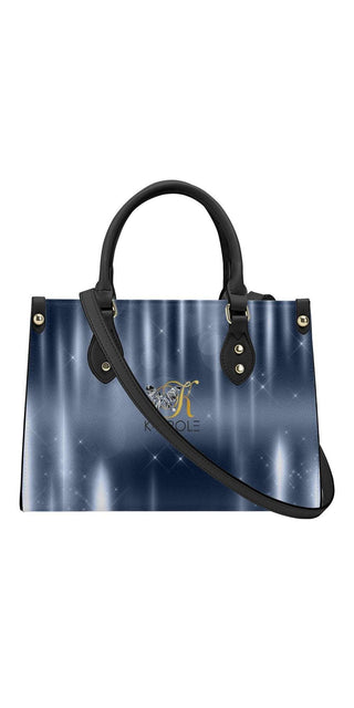 Elegant Blue Tote: Chic K-AROLE Handbag with Polished Detailing