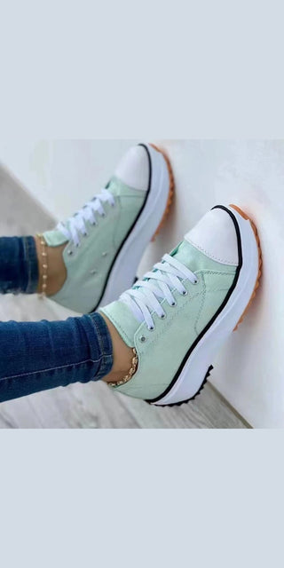 Mint Green Orthopedic Sneakers with Comfortable Sole