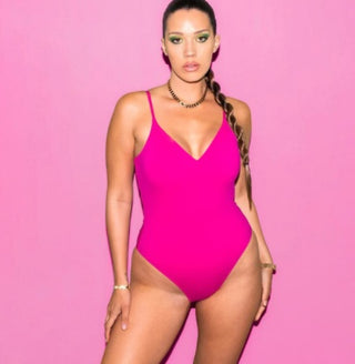 Letnie bikini bez pleców String duży rozmiar seksowny jednolity kolor trójkąt jednoczęściowy strój kąpielowy odzież damska