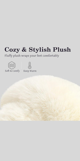 Soft, plush slippers with cozy, fuzzy design for comfortable indoor wear